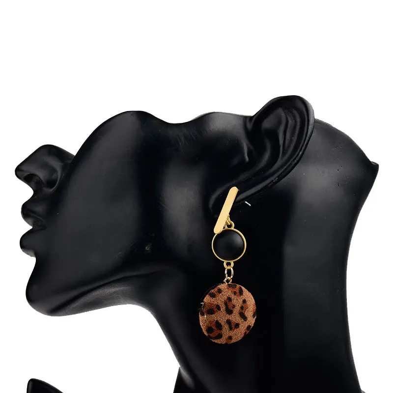 WNGMNGL 2018 женские сексуальные висячие серьги с леопардовым принтом винтажные