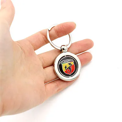 for ABARTH Автомобильный брелок Luluda для Ferrari Benz Amg abbs peugeot ABARTH, металлический брелок с логотипом, эмблема, брелок для ключей - Название цвета: for ABARTH
