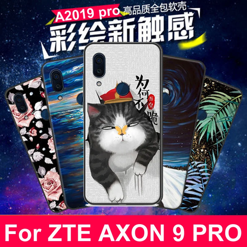 Чехол для ZTE Axon9 Pro 6 21 дюйма чехол Axon 9 9pro мягкий силиконовый с рисунком телефона A2019