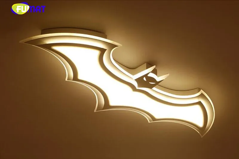 Фумат белый Бэтмен потолочный светильник LED мультфильм детская комната