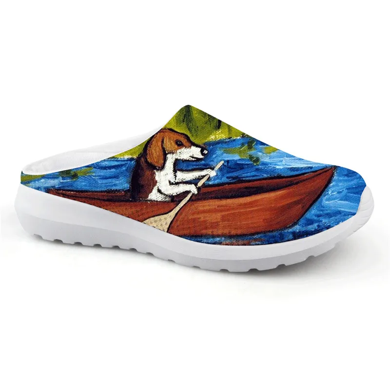 

multicolor beagle Dog Print Female Flats Summer Women Indoor and outdoor can wear Vogue Comfortable Lazy slippers Sandals Shoes