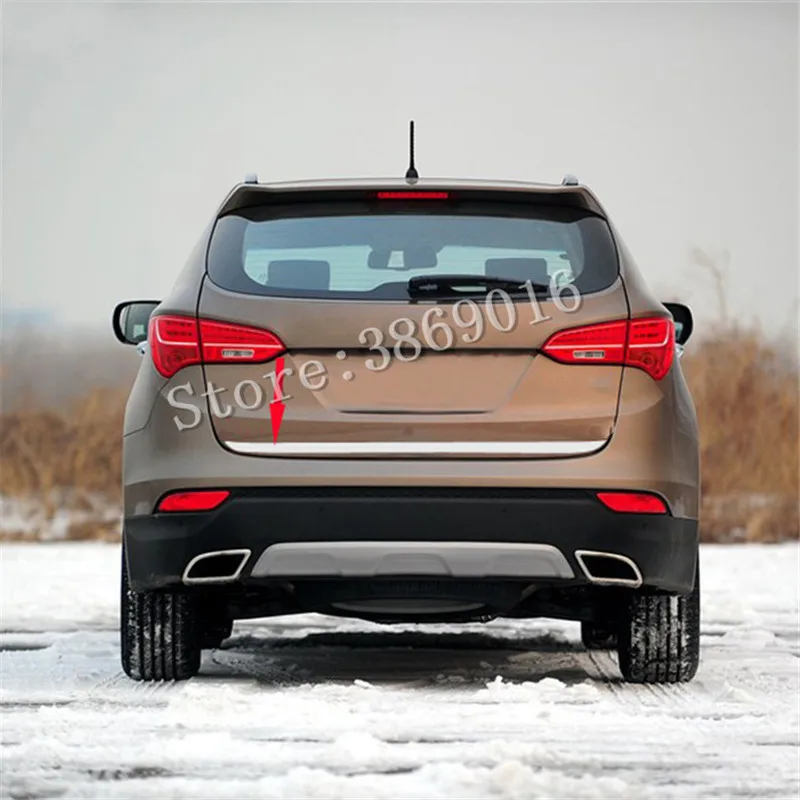 Накладка на крышку багажника из нержавеющей стали подходит для Hyundai Santa Fe IX45 2013 2014