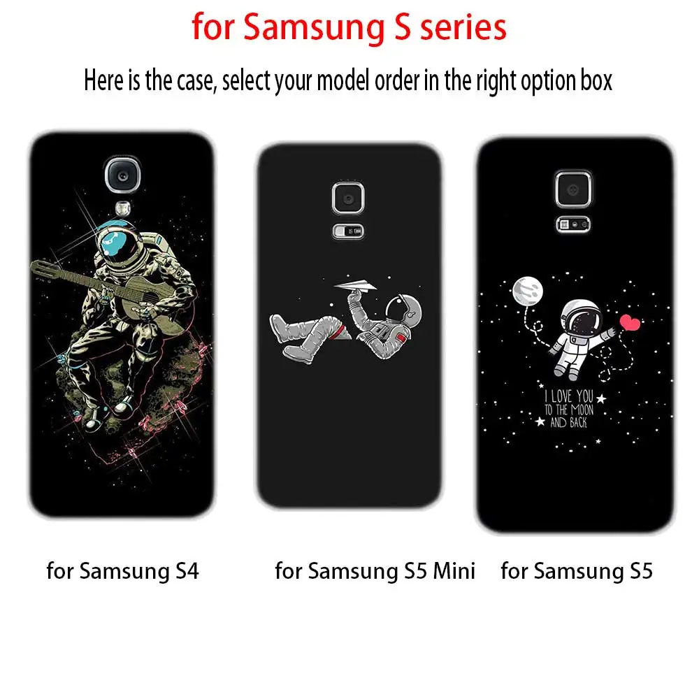 Смешные пространство Love Moon астронавт кошка силиконовый чехол Обложка для Samsung
