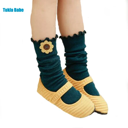 

1-12 Year Spring girls socks new cotton children baby socks cute cartoon kids knee tube pile socks