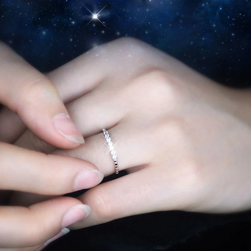 Классическое роскошное Настоящее твердое кольцо из стерлингового серебра 925