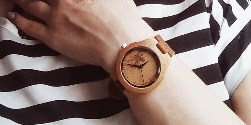 Elk Head Bamboo Quartz Watches | Наручные часы