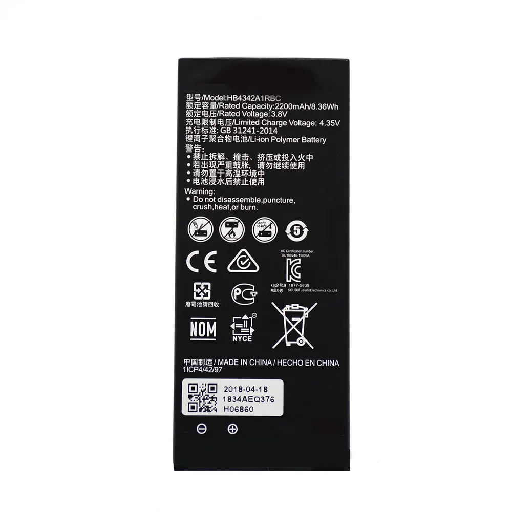 HB4342A1RBC Новый Сменный аккумулятор для Huawei Ascend Y6 Honor 4A A5 SCC U21 LYO L21 SCL TL00 ALOO 26 000