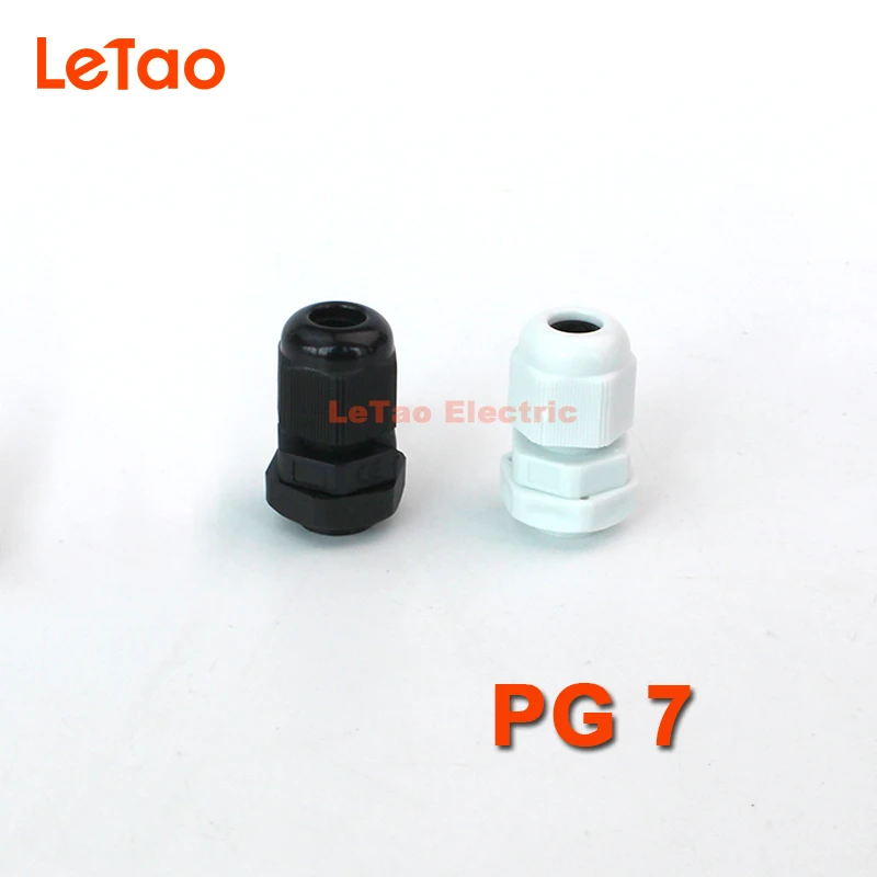 10 шт./лот PG7 нейлоновый водонепроницаемый кабельный сальник пластиковый