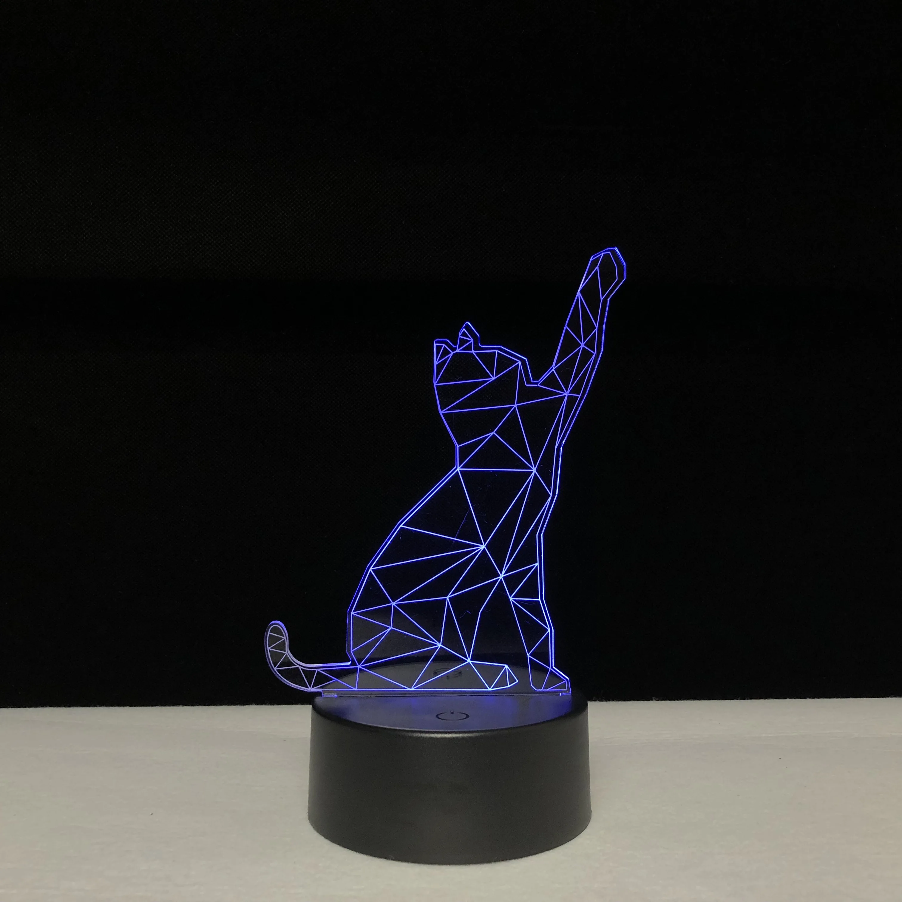 Животные Kawaii Кошка 3D освещение LED USB настроение гаджеты многоцветные детские