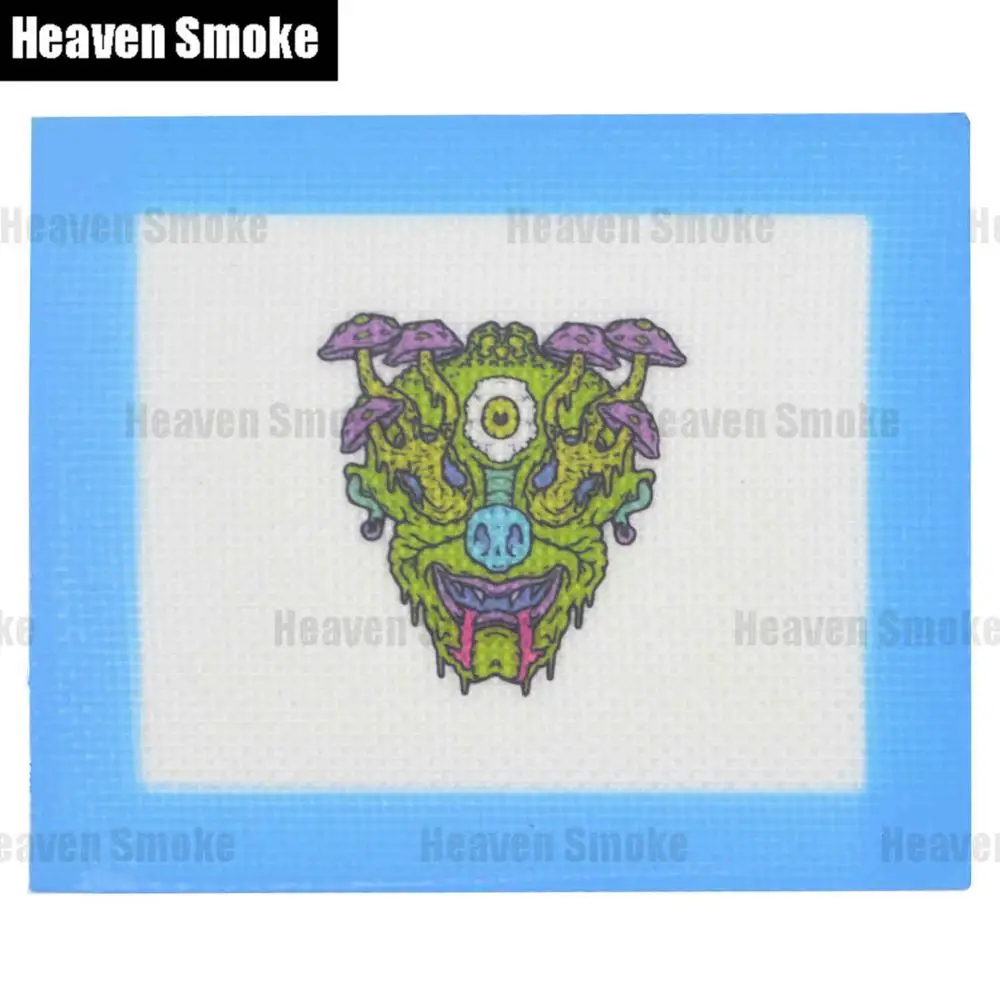 blue-1 Non-stick Wax Mat Pad Silicone Nonstick Mat for wax dry herb vape pen dabber tool Small Silicone Baking Mats Dab Oil Wax Extract - Color: blue-1