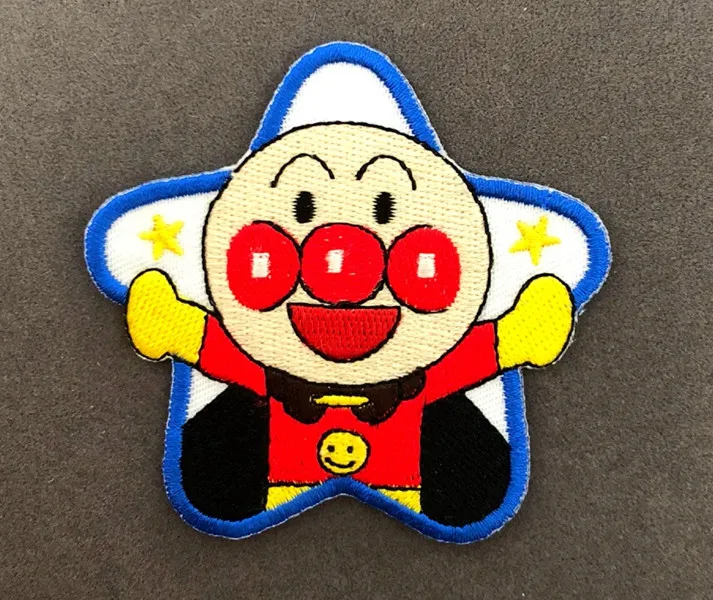 Anpanman fabric Embroidered patch sew on Motif Applique garment embroidery cartoon DIY accessory | Дом и сад
