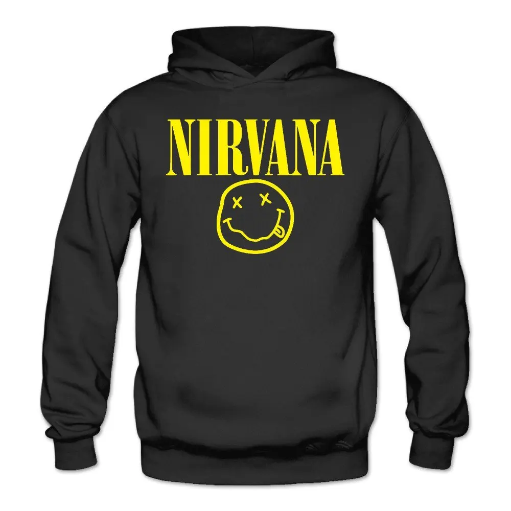 Nirvana женская Прохладный Длинным Рукавом Толстовка Черный Высокое Качество