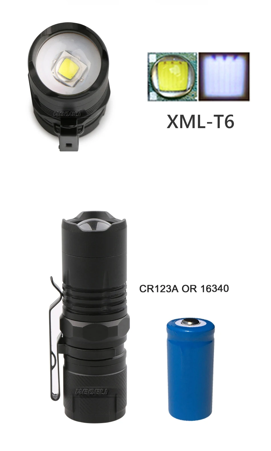 Мини светодиодный фонарик cree xml t6 с магнитной 16340 перезаряжаемой батареей, фонарь с зумом, водонепроницаемый фонарь для улицы, zaklamp linterna