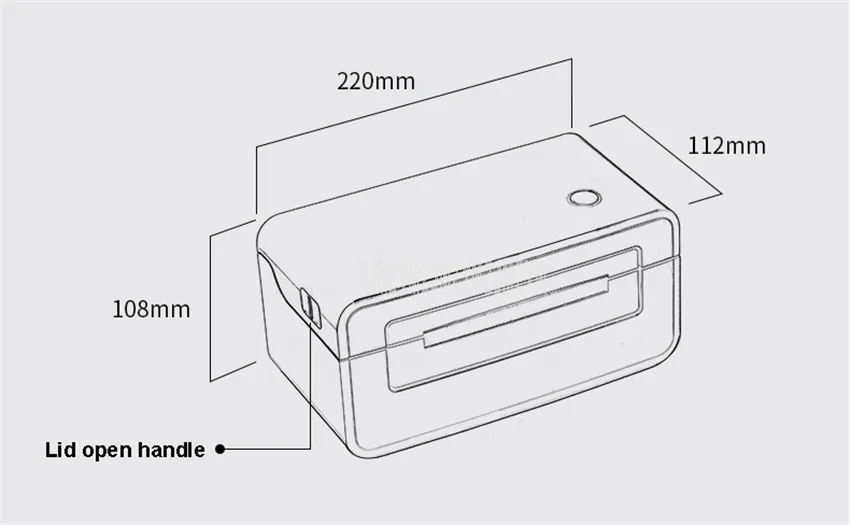 50-108 мм Термопринтер для печати этикеток USB интерфейс ePacket стикер термальный клей Экспресс заказ печатная машина 48 Вт N41