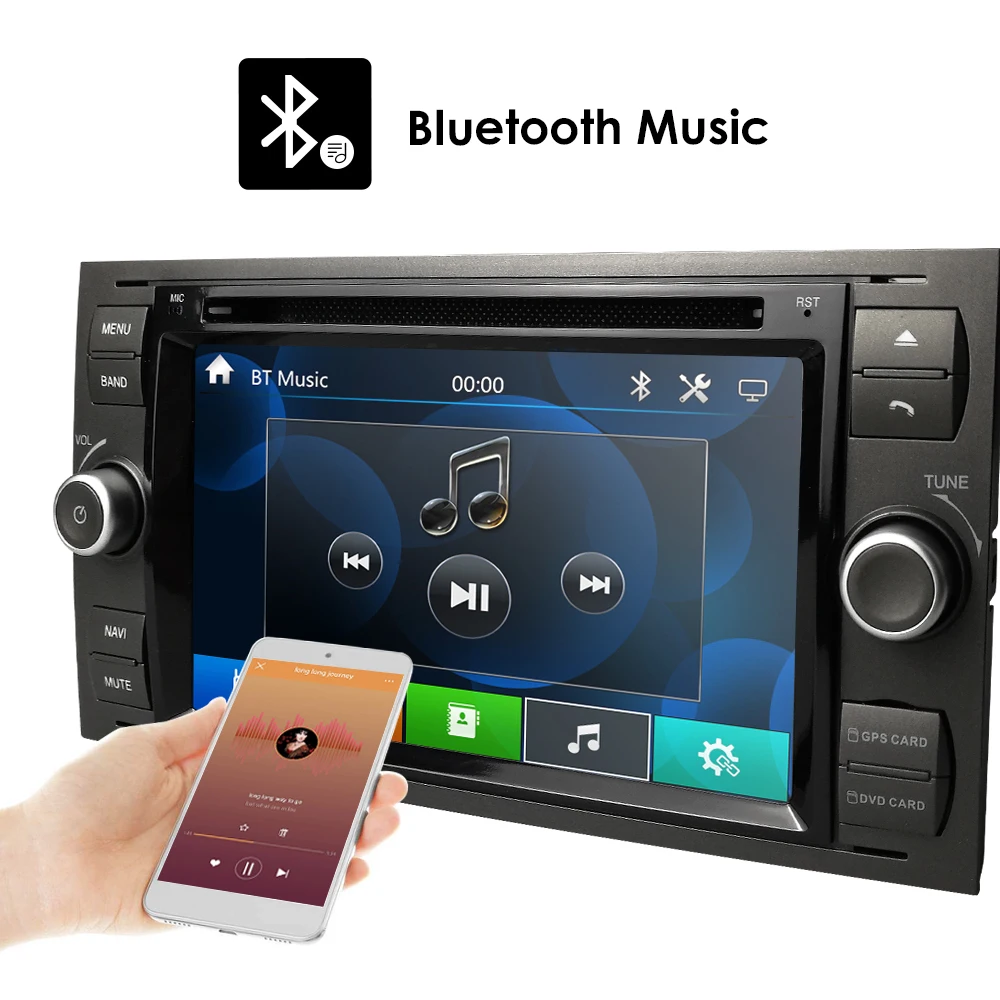 Автомобильный DVD " gps для Ford Focus Transit C-MAX Mondeo Fiest GPS навигация Зеркало Ссылка DAB+ задняя камера 16 Гб карта