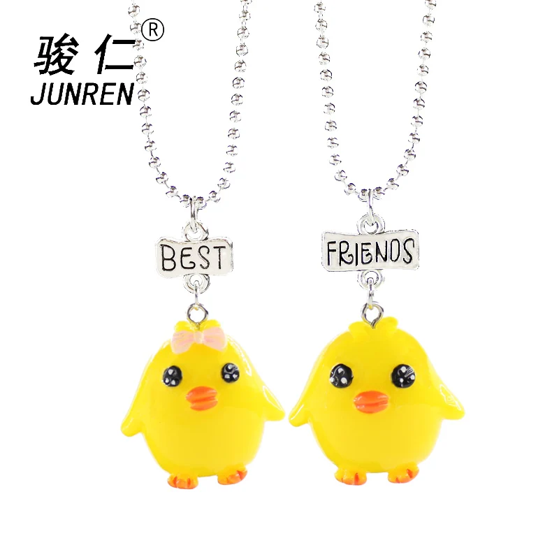 2 шт./компл. детский воротник милый желтый цыпленок подвеска ожерелье для детей
