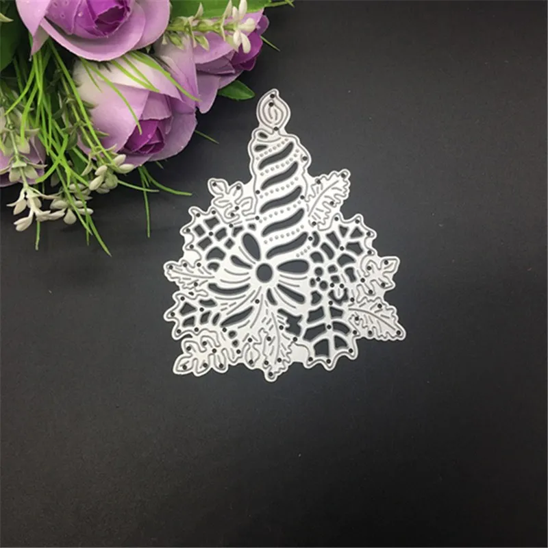 Скрапбукинг металлические резные штампы рождественские свечи DIY Фотоальбом