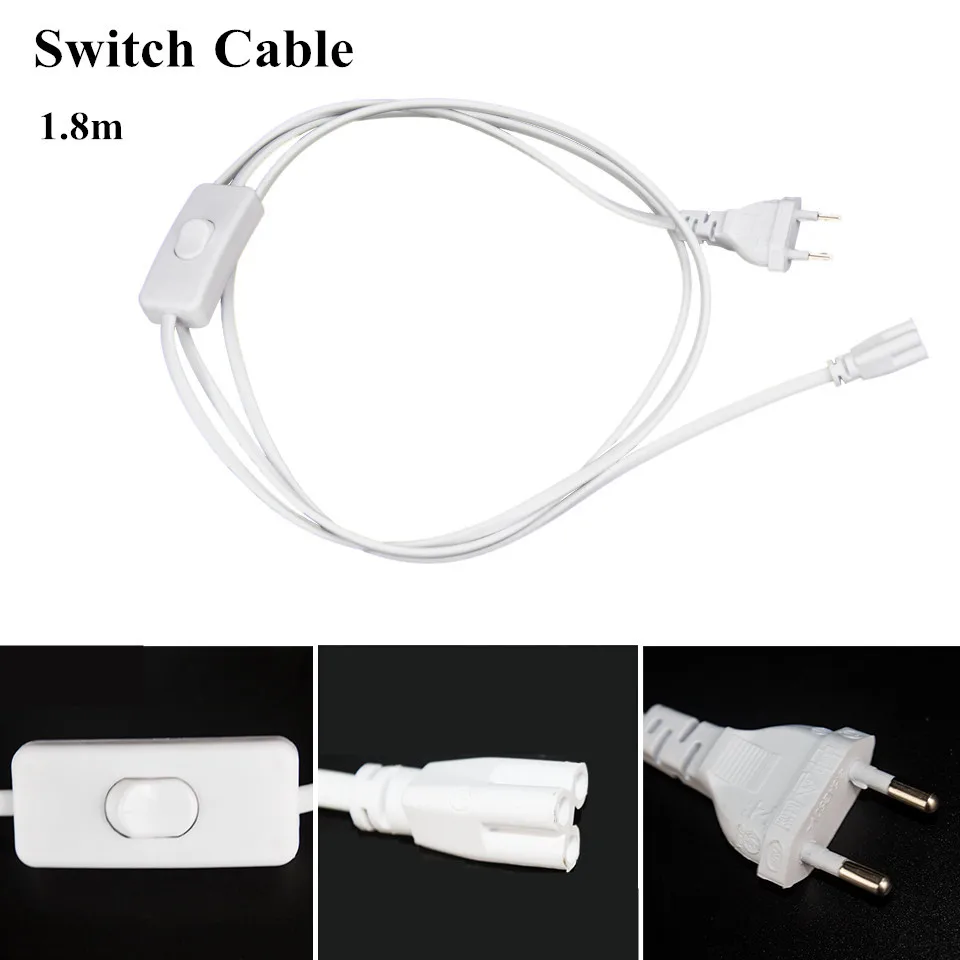 180cm Switch Wire Супер яркая светодиодная трубка T5 встроенный светильник 220 в 240 В светодиодные лампы алюминиевые+ Акриловые 6 Вт 10 Вт светодиодный настенный светильник для дома - Испускаемый цвет: 180cm Switch Wire