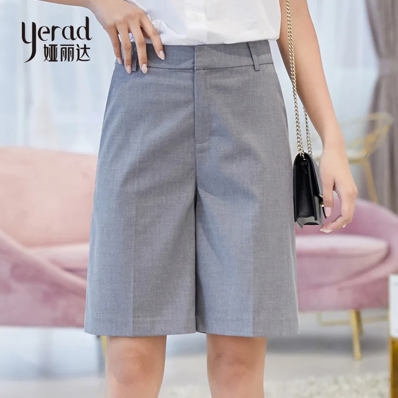 YERAD 2019 New Summer Women Shorts Fashion Wide Leg Female Casual Loose Fit Bermudas Suit | Женская одежда