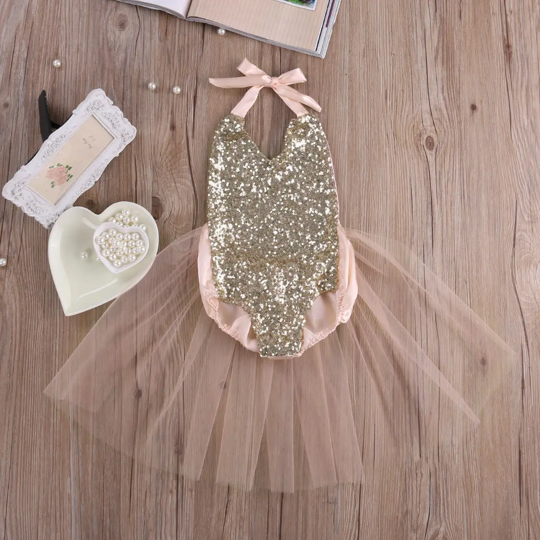 Боди с дизайном Принцесса для новорожденных девочек комбинезон блестками