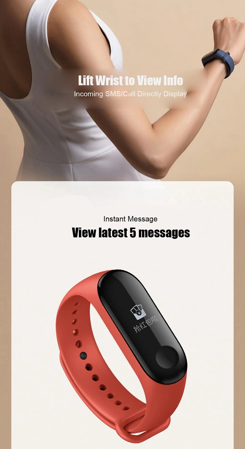 Xiaomi mi Band 4 Global language mi Band 3 фитнес-браслет AMOLED цветной экран 50 м Swi mi ng водонепроницаемый пульсометр