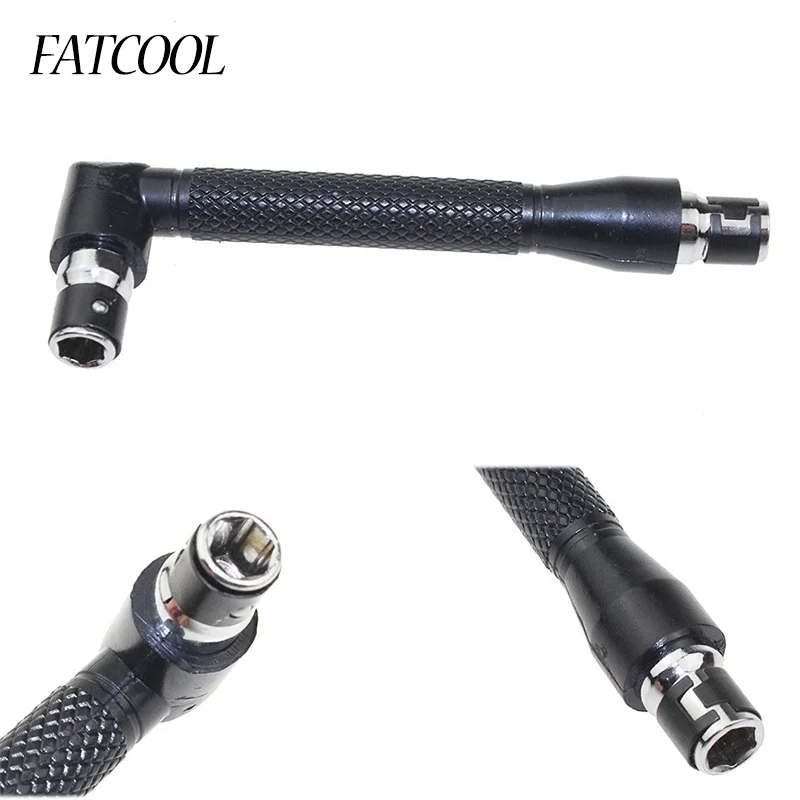 

Торцевой ключ FATCOOL L-образной формы с угловой головкой, 1/4 дюйма, держатель бит отвертки с двойной головкой, ручной отвертка