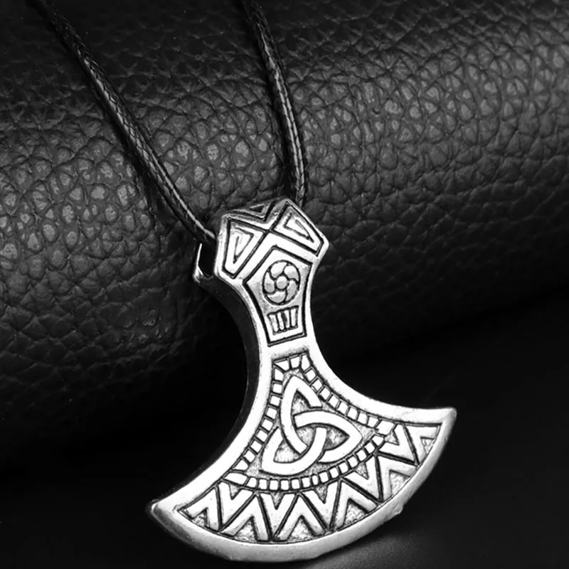 MCSAYS норвежский викинг украшений Бронзовый боевой Raptor Топоры кулон веревку цепи