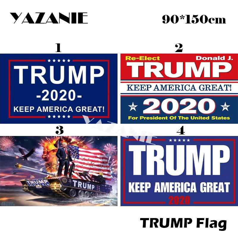 YAZANIE 90х150 см 3x5ft Дональд Трамп на бак флаг 2020 цифровая печать полиэстер баннер