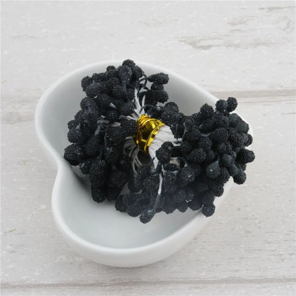 Дешевые 150 шт./лот пластиковые искусственные ягоды тычинки цветок для свадебного украшения DIY Скрапбукинг декоративный венок поддельные цветы