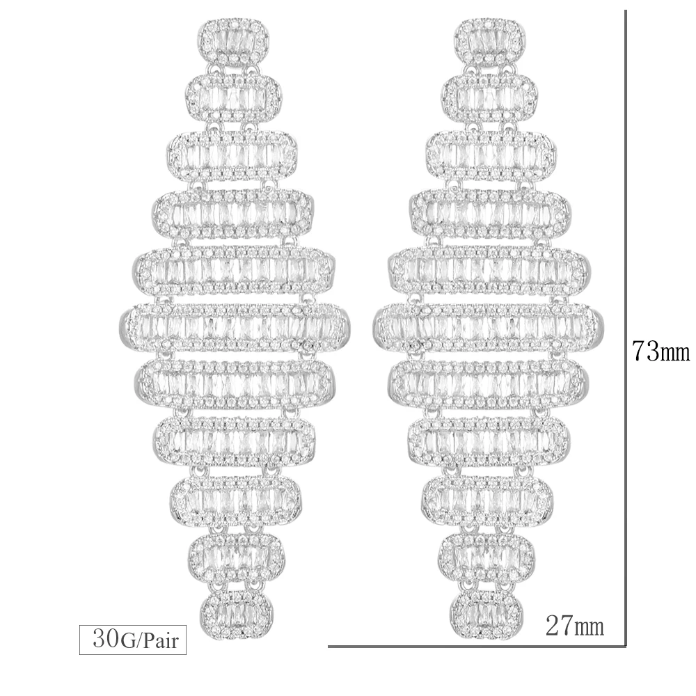 Godki роскошный фианит индийская свадьба нигерийские серьги для женщин Висячие