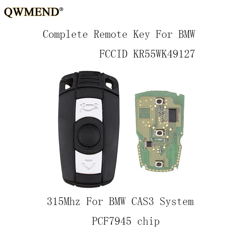 QWMEND 315 МГц полный дистанционный ключ DIY для BMW 3 серии 323 325 328 330 i xi Ci 2006 2011 CAS3 1/3/5/7 Series