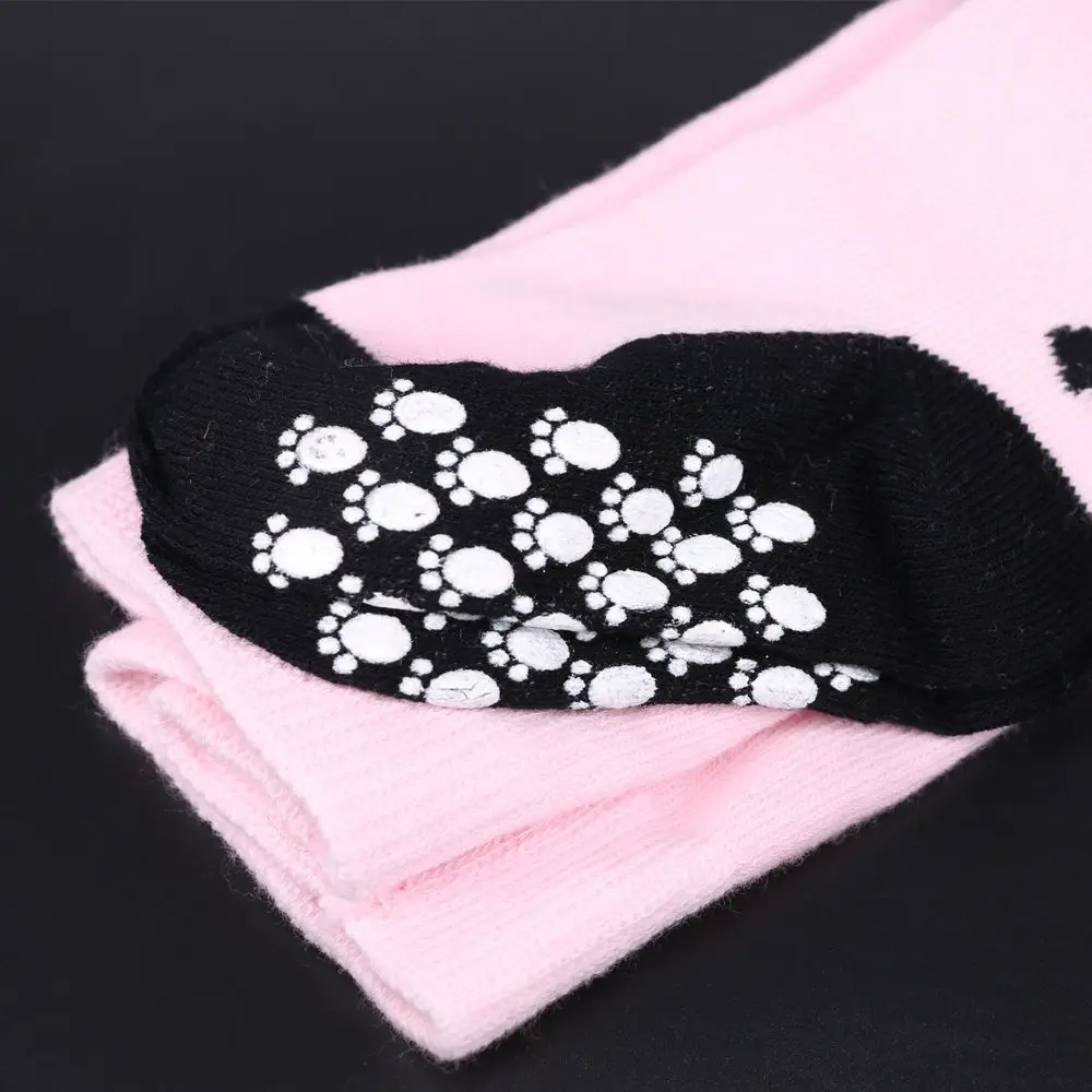 Pink Милые Нескользящие мягкие хлопковые носки с бантом для маленьких девочек милые Колготки хлопковые мягкие носки с бантом для малышей - Цвет: Pink