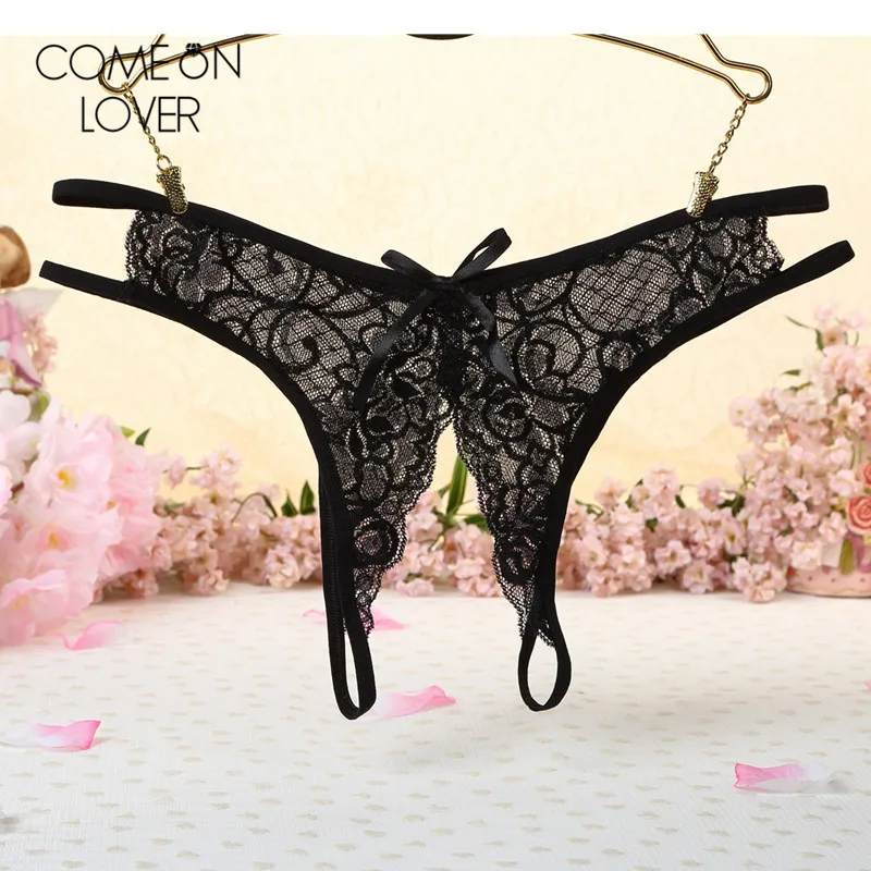 Comeonlover Atractivas bragas женские трусики с открытым низом микро кружевное нижнее белье