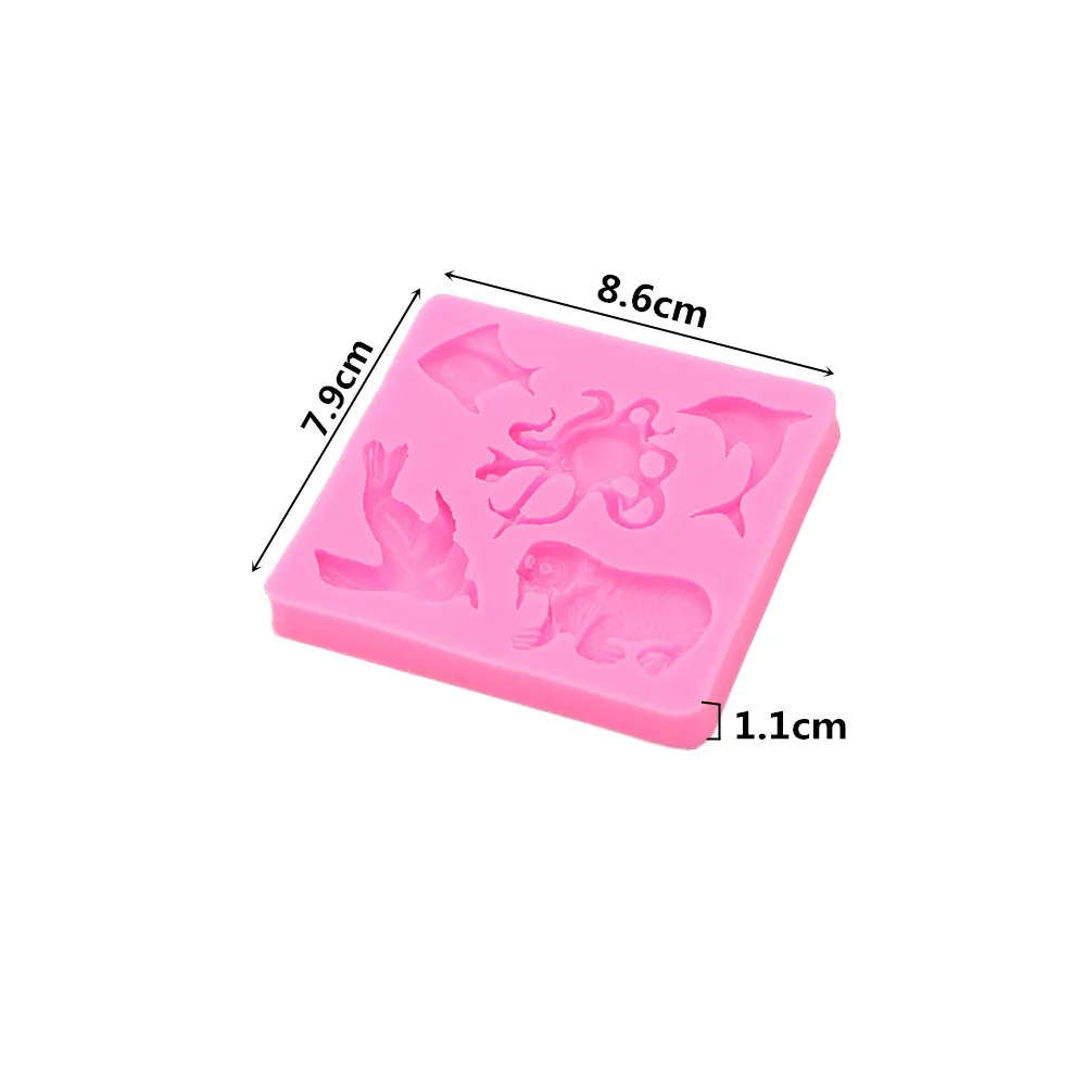 Форма для шоколада в виде дельфина осьминога морского льва|dessert decoration|decor moldpastry