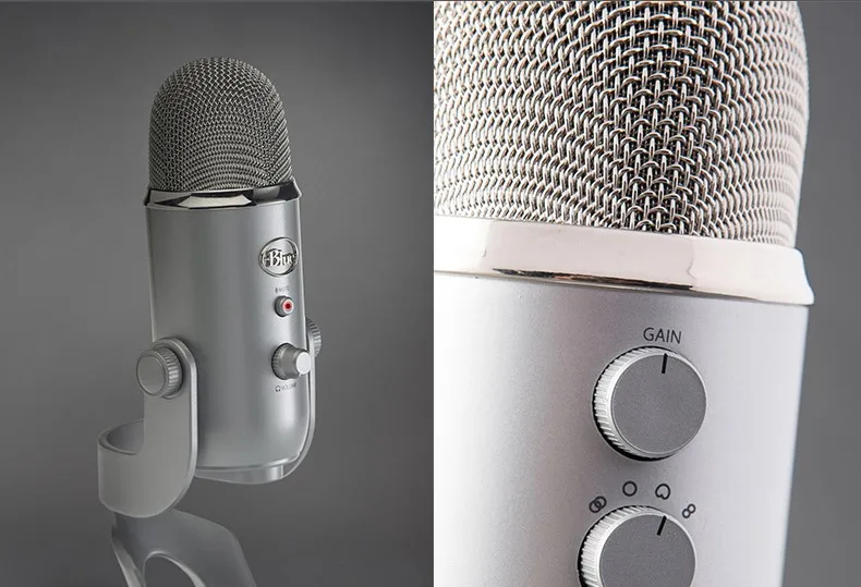 Синий Yeti studio USB конденсаторный микрофон для прямого вещания и записи с внутренней звуковой картой Plug and play