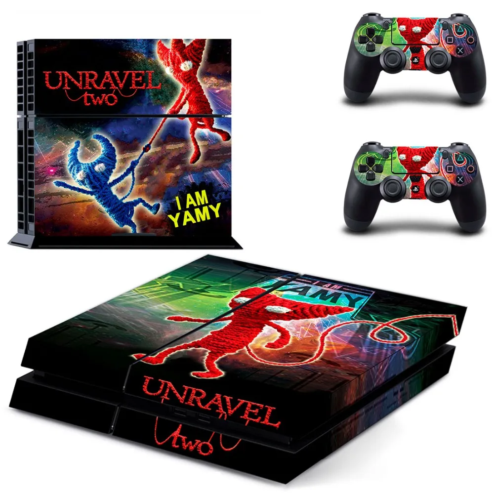 Виниловая наклейка для игровой консоли Sony Playstation 4 и 2 контроллера PS4|Наклейки| |