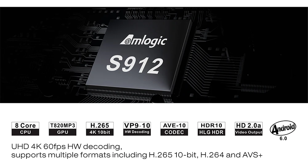 Новейшая ТВ-приставка Beelink GT1 Ultimate 3g 32G Amlogic S912 cpu Android 6,0 медиаплеер GT1 Ultimate 5G Wifi смарт-ТВ приставка PK X92 X96