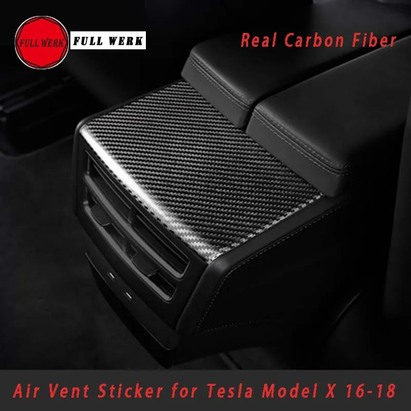 

Автомобильный Стайлинг из натурального углеродного волокна, внутренние молдинги, декоративная Обложка, отделка, наклейка для Tesla Model S X 2016 ...
