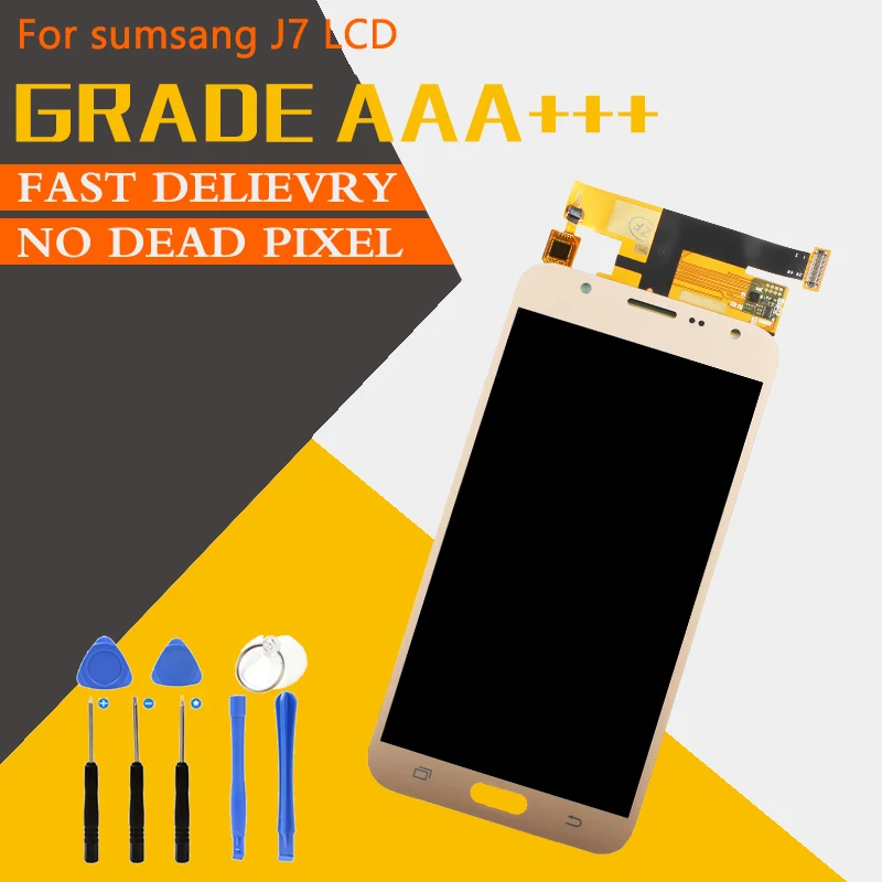 Сенсорный экран класса AAA + для Samsung Galaxy J7 2015 J700 ЖК замены дигитайзер сборка
