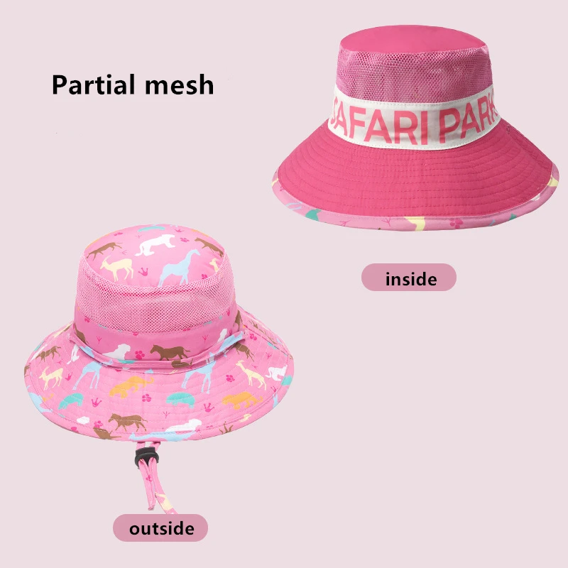 

Kids Summer Large Brim Beach Sun Hat Children UV Protection Female Cap Boys Girls Foldable Style Fashion Children Sun Cap UPF50+