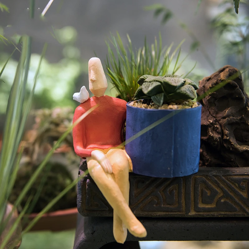 Горшок с мультяшным персонажем для мужчин художественное настольное украшение