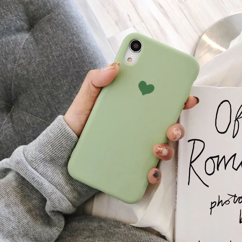 Силиконовый чехол для телефона iphone, чехол с логотипом, нанесенный на iphone 6/7/8/X/XSM, противообрастающий, мелкозернистый, чистый цвет, прекрасный дизайн - Цвет: Черный