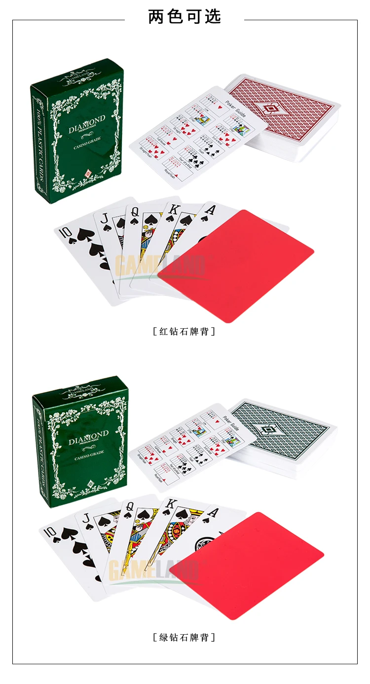 Малый Пластик карты Водонепроницаемый моющиеся Liquor& Poker