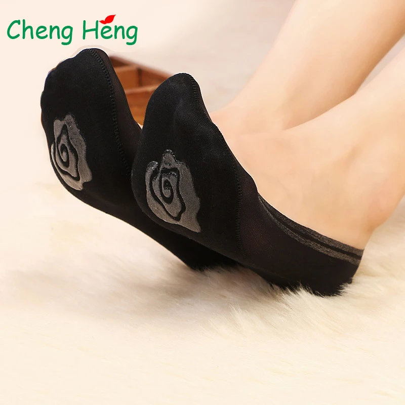 5 пара/лот женские летние бесшовные Нескользящие невидимые хлопковые носки из