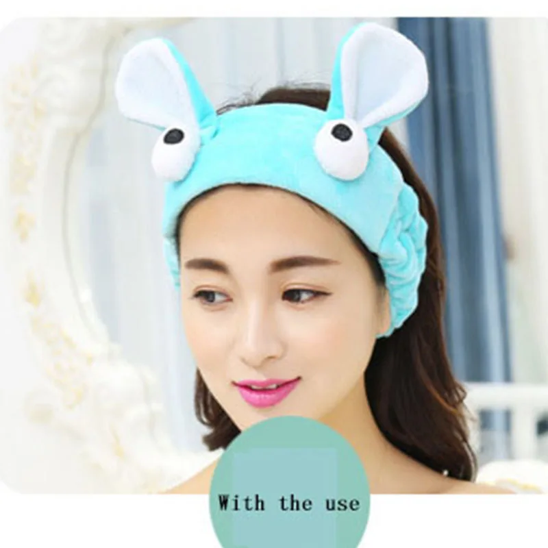 Многофункциональный моды кроличьи уши большие глаза носить пушистый головной