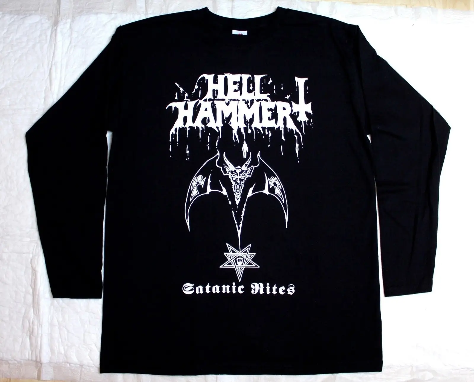 Черная футболка с коротким рукавом Hellhammer Satanic Rites Celtic Frost хлопковая короткими