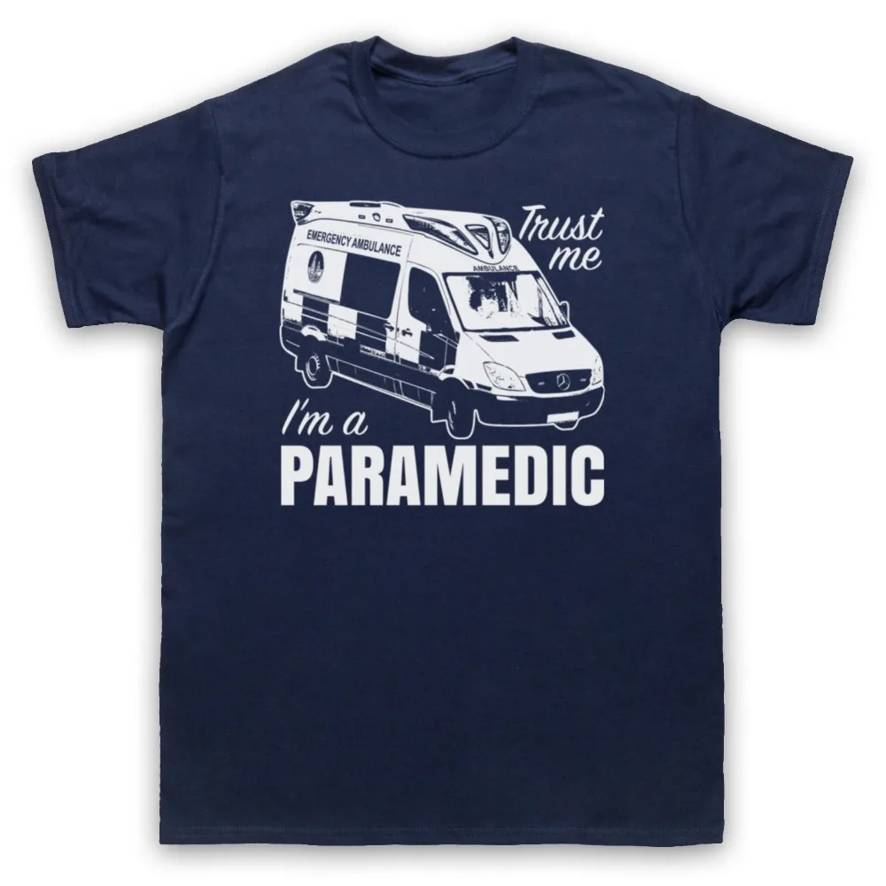 Летняя хлопковая футболка с короткими рукавами надписью Trust Me I'M A parameic Funny Work Humour