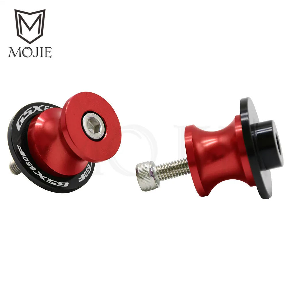 Red 8mm 8 мм ЧПУ Алюминиевый задний маятник для мотоцикла Катушки слайдер подставка для слайдеров для SUZUKI GSX650F Катана GSX 650F GSX 650 F GSX650 F 2008 - Цвет: Red 8mm
