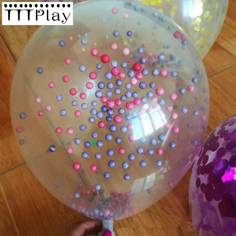 5 шт./лот 12 дюймовые прозрачные воздушные шары волшебная пена заполненные