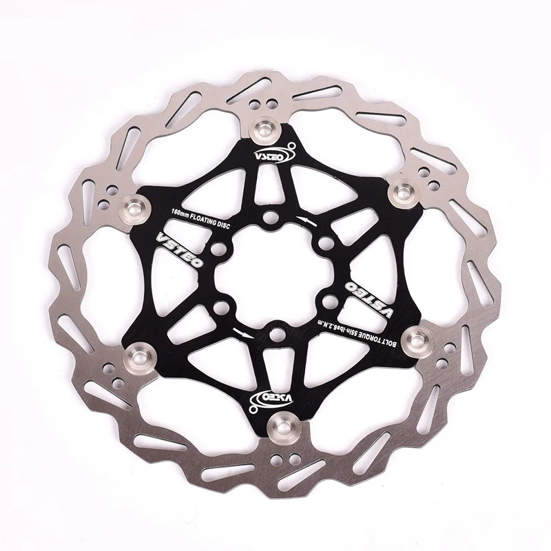 Black 160mm Горный велосипед MTB DH 6 дюймов 160 мм 180 мм 203 мм плавающий дисковый тормоз ротор велосипедные роторы - Цвет: Black 160mm